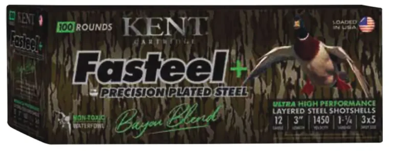 Fasteel + Bayou Blend Precision Plated Steel 12ga 3″ 1 1/4oz 3×5 100/RD