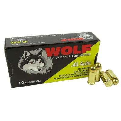 Wolf Performance 45 ACP 230gr FMJ 50/RD