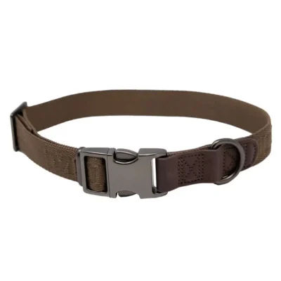 Higdon Adjustable Dog Collar (15in-23in) – Chocolate Brown