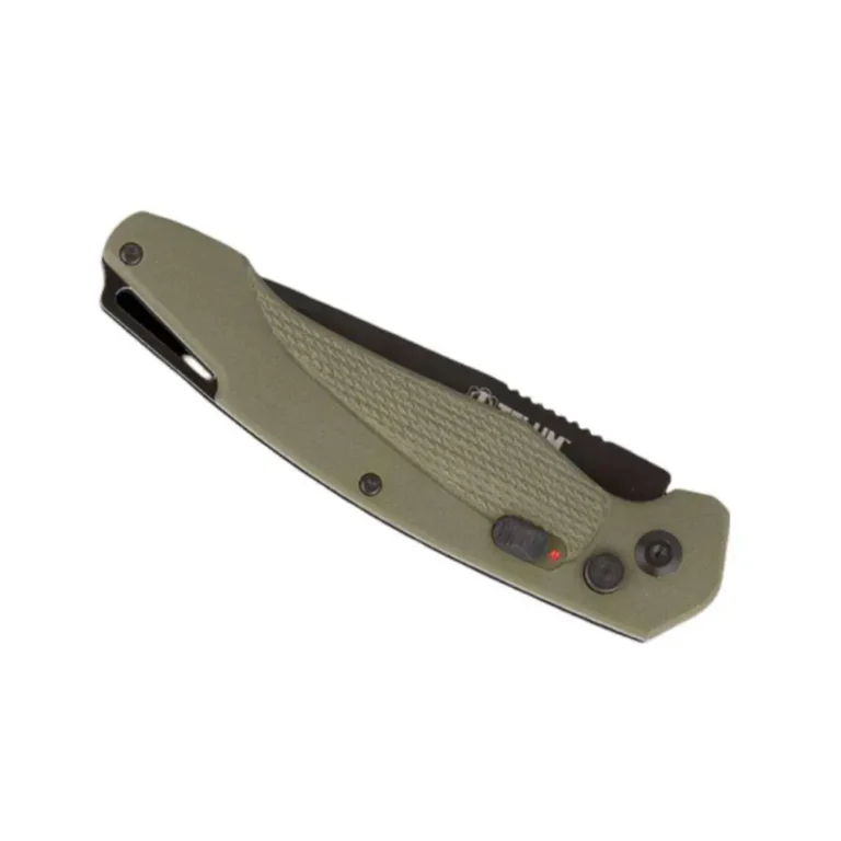 Telum Tactical Knife Titan OD Green Automatic 4in D2 Blade Telum Tactical Knife Titan OD Green Automatic 4in D2 Blade