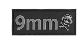 Caliber Patch 9MM Gry/Black Caliber Patch 9MM Gry/Black