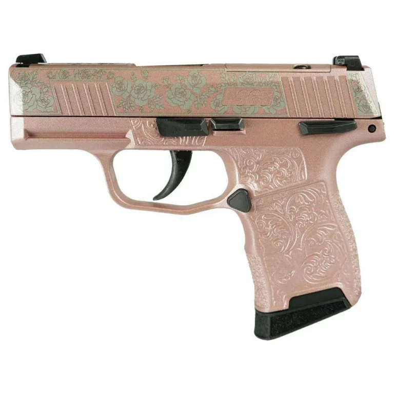 Sig P365-380-BSS-MS Nitron Pistol Full Rose Gold Roses Sig P365-380-BSS-MS Nitron Pistol Full Rose Gold Roses
