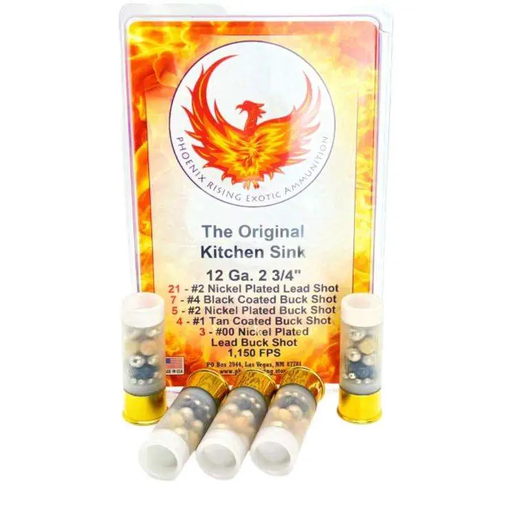 12 GA Phoenix Rising Kitchen Sink Multiple buckshot size extreme defense 12 GA Phoenix Rising Kitchen Sink Multiple buckshot size extreme defense