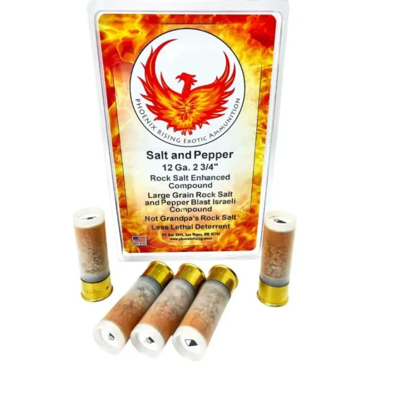 12 GA Phoenix Rising Salt & Pepper Ammo with a rock salt & pepper combo 12 GA Phoenix Rising Salt & Pepper Ammo with a rock salt & pepper combo