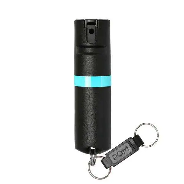 Pom Industries Maximum Strength Pepper Spray. Black, Key Ring Model, 6 in 1 Color Options. Self Defense.