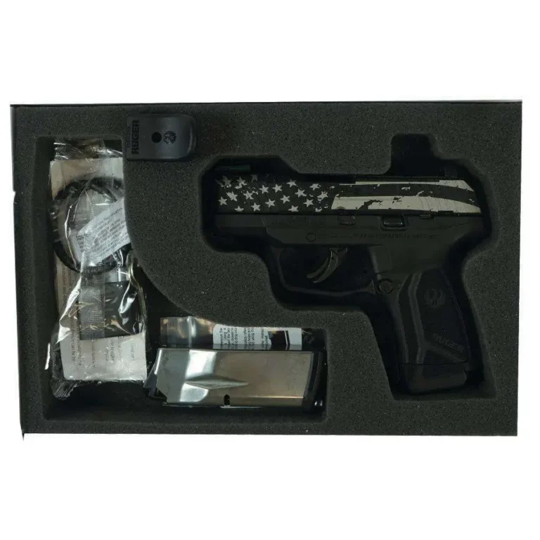 Ruger Max9 Pro Optic Ready 9mm Luger 12rd Mag 3.2″ Brl Fibr Optic-FLAG ENGR