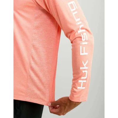 HUK VENTED PURSUIT FRESH SLMN HTHR LS XXL