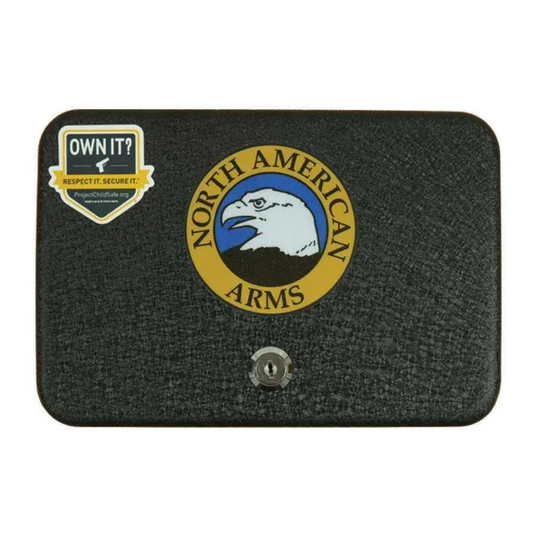 .22 MAG Stealth Grey Cerakote Checkered Red & Black Grips