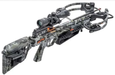 Wicked Ridge Invader M1 De-Cock Crossbow Package ACU50 Sled Pro View 400 Scope Peak Camo