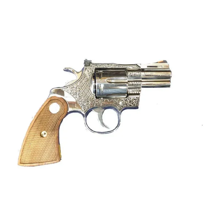 Colt Python .357 - 2.5in Historic Wood Medallion Grips Filigree Frame&Barr
