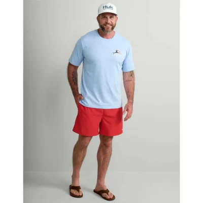 HUK FISH FLAG TEE MAROLINA BLUE SS XL