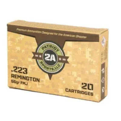 Patriot Sports .223 55gr FMJ 1000 Round Case