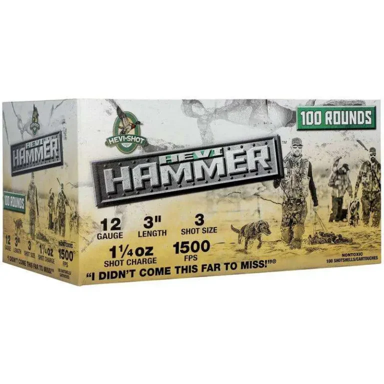 HEVI-HAMMER 12GA 3IN 1-1/4OZ #3 AMMO 100 PACK HEVI-HAMMER 12GA 3IN 1-1/4OZ #3 AMMO 100 PACK
