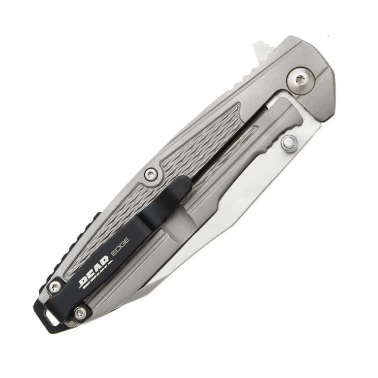 BEAR & SON 4 1/4” STAINLESS STEEL HANDLE W/REVERSE TANTO BLADE BEAR & SON 4 1/4” STAINLESS STEEL HANDLE W/REVERSE TANTO BLADE