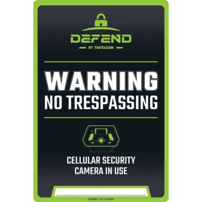 Tactacam Defend No Tresspassing Sign 3PK