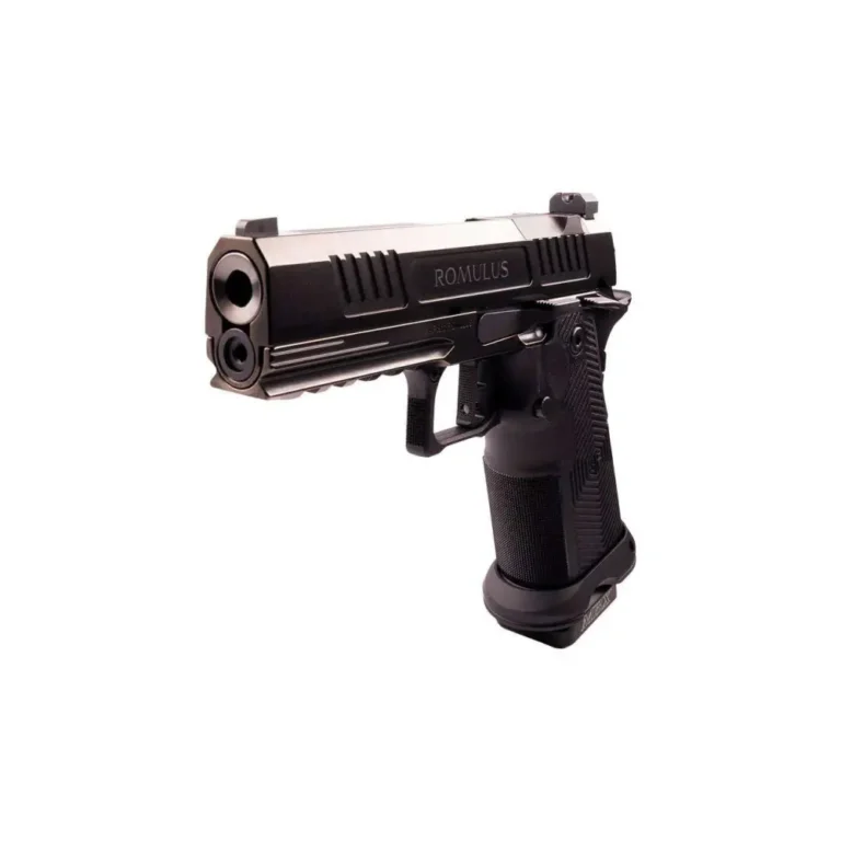 AF1911-ROMULUS 9MM 4.25IN RMSC COMP BULL RAMPED THREAD POLISH DLC BLK 19RD AF1911-ROMULUS 9MM 4.25IN RMSC COMP BULL RAMPED THREAD POLISH DLC BLK 19RD