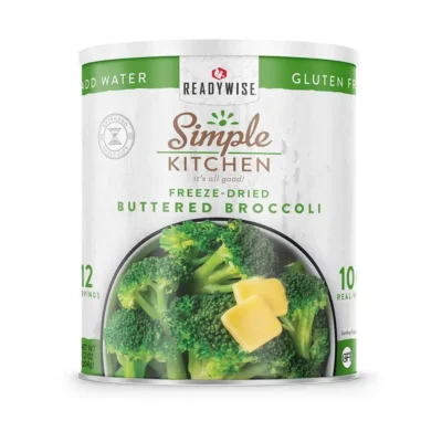 ReadyWise Simple Kitchen D Buttered Broccoli – 20 Serving Can