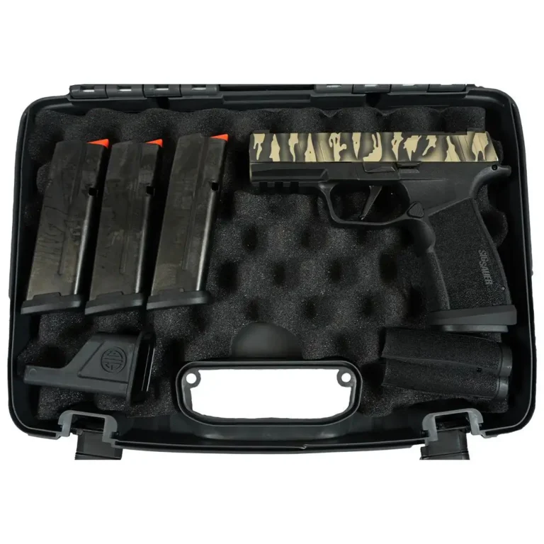 SIG P365 XMACRO TACOPS 9MM 3.7″ Brl – (4) 17rd Steel Mags-Tiger Stripe Slid SIG P365 XMACRO TACOPS 9MM 3.7″ Brl – (4) 17rd Steel Mags-Tiger Stripe Slid