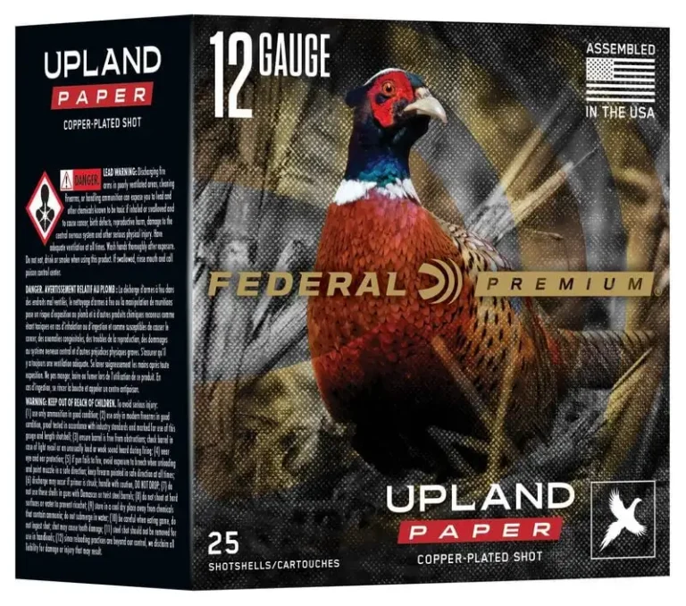 FEDERAL PREMIUM UPLAND PAPER 12GA 2 3/4” 1 1/4OZ 4 SHOT AMMO 25RD