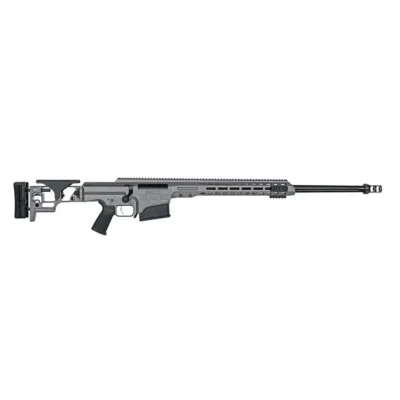 MRAD Folding Stock 338 Norma Magnum 26” Fluted W (2) 10RND Tungsten Grey