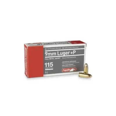 Aguila 1E092118 Pistol  9mm Luger +P 115 gr Full Metal Jacket (FMJ) 50 Bx/ 20 Cs