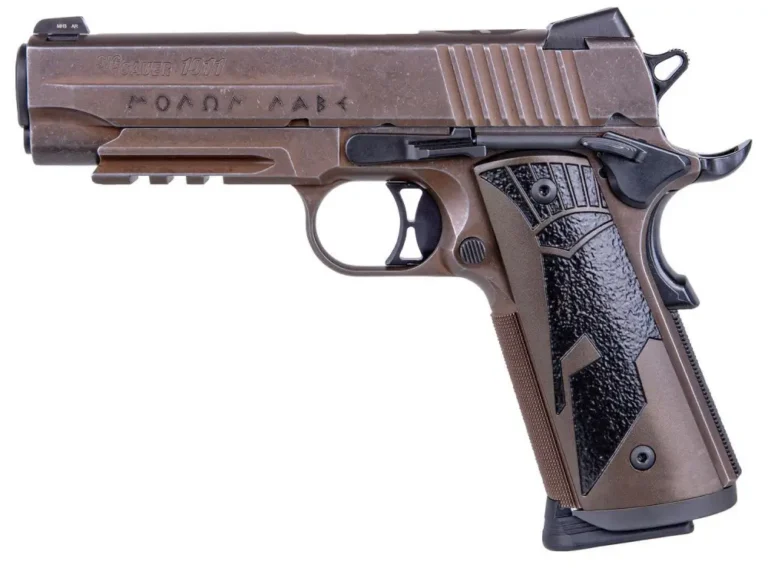 Sig Sauer 1911CAR45SPARTANII 1911 Carry Spartan II SAO 45 ACP 4.20″ 8+1 Distress Sig Sauer 1911CAR45SPARTANII 1911 Carry Spartan II SAO 45 ACP 4.20″ 8+1 Distress