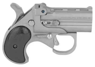 COBRA PISTOL/BEARMAN IND BBG22SB   22 Mag 2.75″ 2rds Satin Nickel W/Black Grips