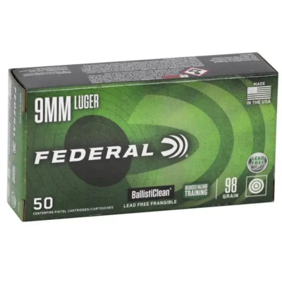 FEDERAL 9MM LUGER 98GR CU/POLY AMMO 50RD