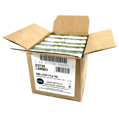 REMINGTON UMC 9MM LUGER 115GR FMJ AMMO 1000RD