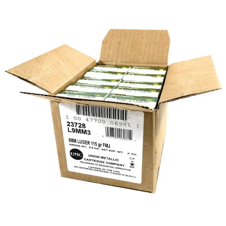 REMINGTON UMC 9MM LUGER 115GR FMJ AMMO 1000RD