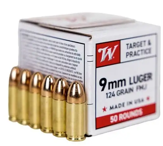USA White Box 9mm FMJ 124gr 50/Bx USA White Box 9mm FMJ 124gr 50/Bx