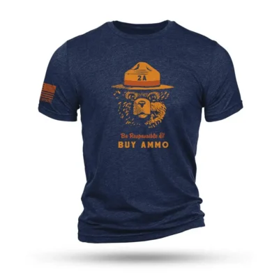 Nine Line 2A Bear Navy Triblend T-Shirt/ Medium