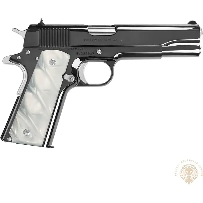 1911 GOV CLASSIC CUSTOM 45 ACP BLACK CHROME SEMI-AUTO HANDGUN 1911 GOV’T CLASSIC 45 ACP 5” BBL (1)8RD MAG BLACK CHROME