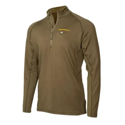 NUCLEUS HEATED QUARTER ZIP BROWN CLAY 3XL