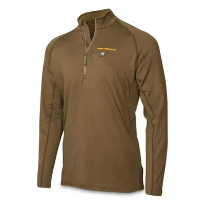 NUCLEUS HEATED QUARTER ZIP BROWN CLAY MEDIUM