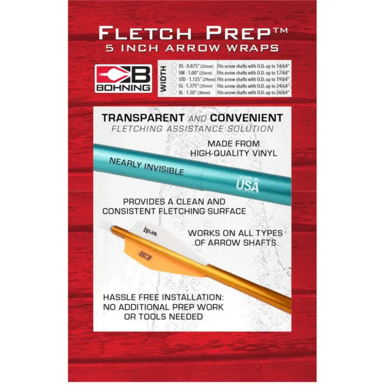 Bohning Fletch Prep Wraps 5 in. Standard Clear 30 pk. Bohning Fletch Prep Wraps 5 in. Standard Clear 30 pk.
