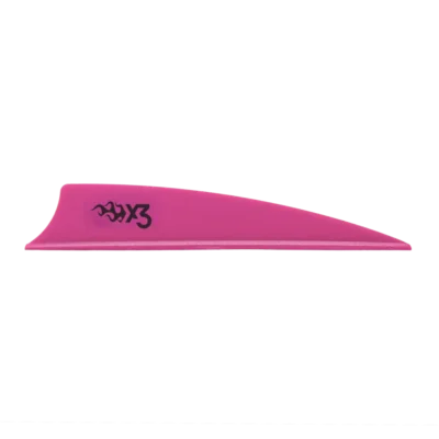 Bohning X3 Vanes Shield Cut 3 in. Hot Pink 36 pk.