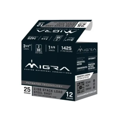 12 Guage 3.5 Inch Steel Shot -Staxd Load 2-BB SHOT 1.58 Ounces 25 rounds