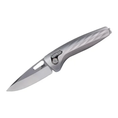 SOG SOG ONE ZERO XR 3.1” DROP POINT BLADE BOX SILVER ALUM+BLACK CHROME
