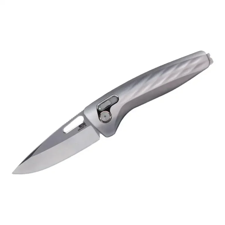 SOG SOG ONE ZERO XR 3.1” DROP POINT BLADE BOX SILVER ALUM+BLACK CHROME SOG SOG ONE ZERO XR 3.1” DROP POINT BLADE BOX SILVER ALUM+BLACK CHROME