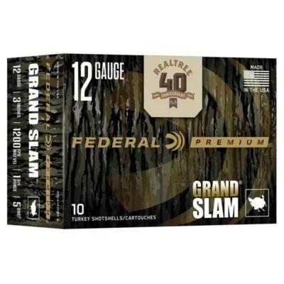 FEDERAL Grand Slam Realtree 40th Anniv 12GA 3 IN 1 3/4OZ #5 LEAD 10 ROUNDS