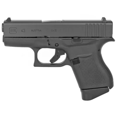 Glock PR43509 G43 Subcompact Rebuilt 9mm Luger 3.41″ 6+1 Black Polymer Black Sta