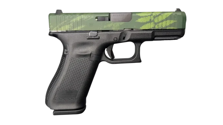 GLOCK 45 V ISLAND CAMO 9MM PISTOL 4″ BLACK-BLK/GRN SLIDE FXD 3-17RD MAGS GLOCK 45 V ISLAND CAMO 9MM PISTOL 4″ BLACK-BLK/GRN SLIDE FXD 3-17RD MAGS