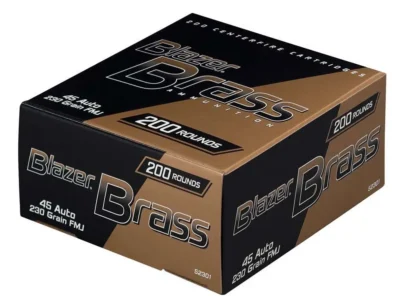 CCI 52301 Blazer Brass 45 ACP 230 gr Full Metal Jacket (FMJ) 200 Bx/ 5 Cs
