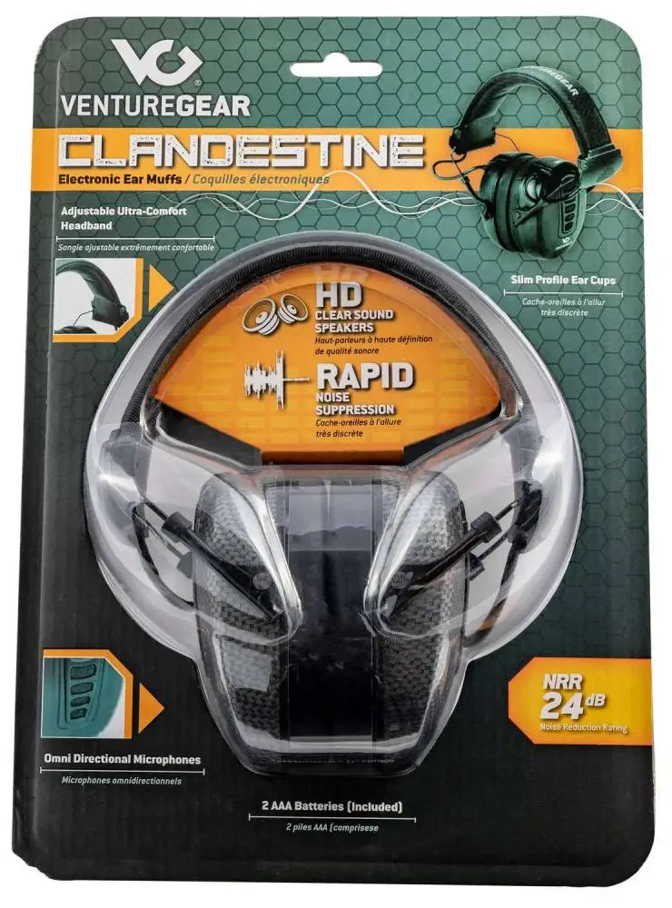 Pyramex VGPME17 Clandestine Electronic Earmuff 24 dB Gray Pyramex VGPME17 Clandestine Electronic Earmuff 24 dB Gray