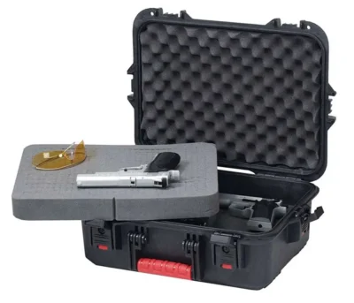 Plano 108021 All Weather Pistol/Accessory Hard Case Plastic Black w/Latches