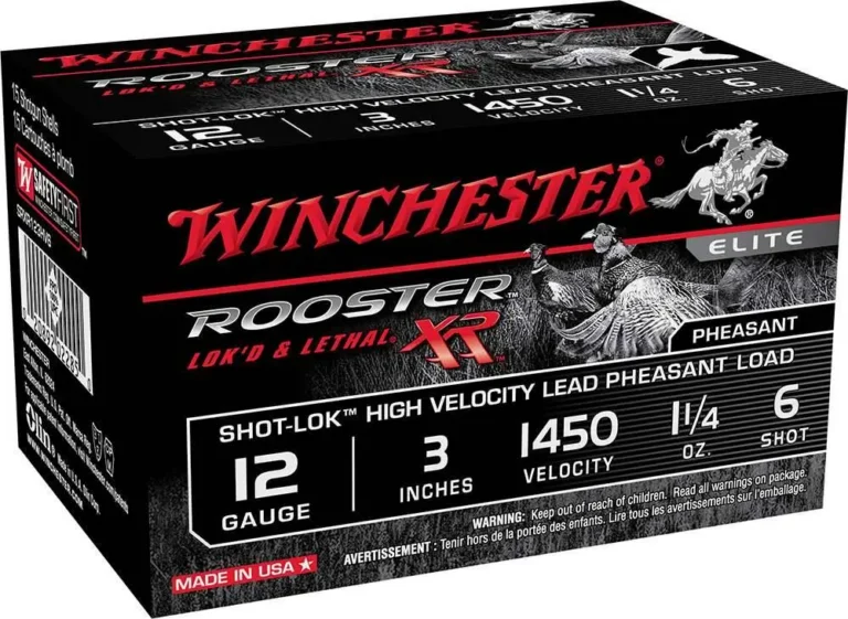 Winchester Ammo SRXR123HV6 Rooster XR Shot-Lok High Velocity 12 Gauge 3″ 1 1/4 o Winchester Ammo SRXR123HV6 Rooster XR Shot-Lok High Velocity 12 Gauge 3″ 1 1/4 o