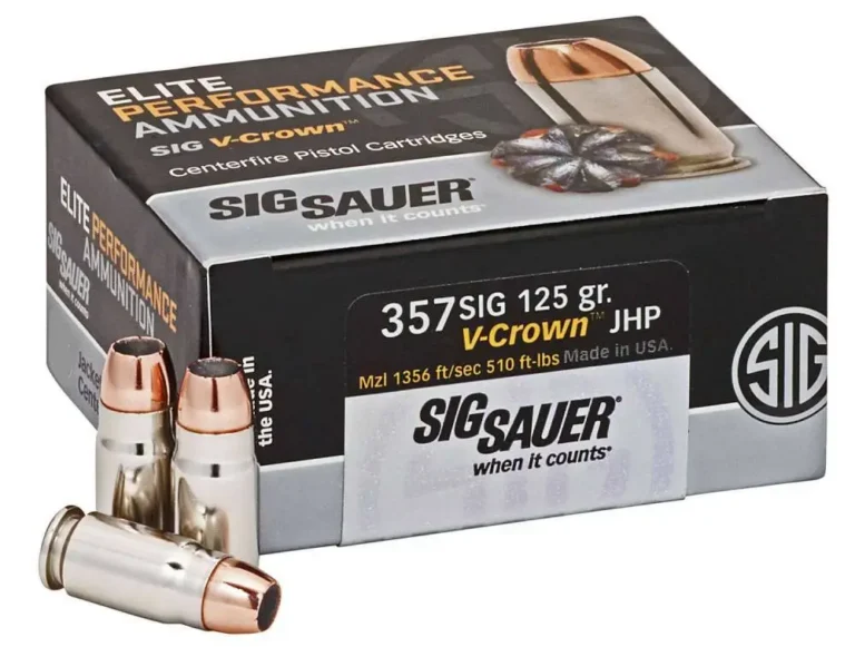 Sig Sauer E357S150 Elite V-Crown 357 Sig 125 gr Jacketed Hollow Point (JHP) 50 Sig Sauer E357S150 Elite V-Crown 357 Sig 125 gr Jacketed Hollow Point (JHP) 50