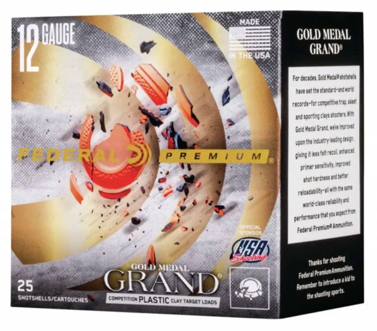 Federal GMT1199 Premium Gold Medal Grand Plastic  12 Gauge 2.75″ 1 oz 9 Shot 25