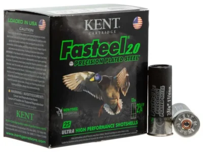 Kent Cartridge K122FS362 Fasteel 2.0 12 Gauge 2.75″ 1-1/4 oz 2 Shot 25 Bx/ 10 Cs